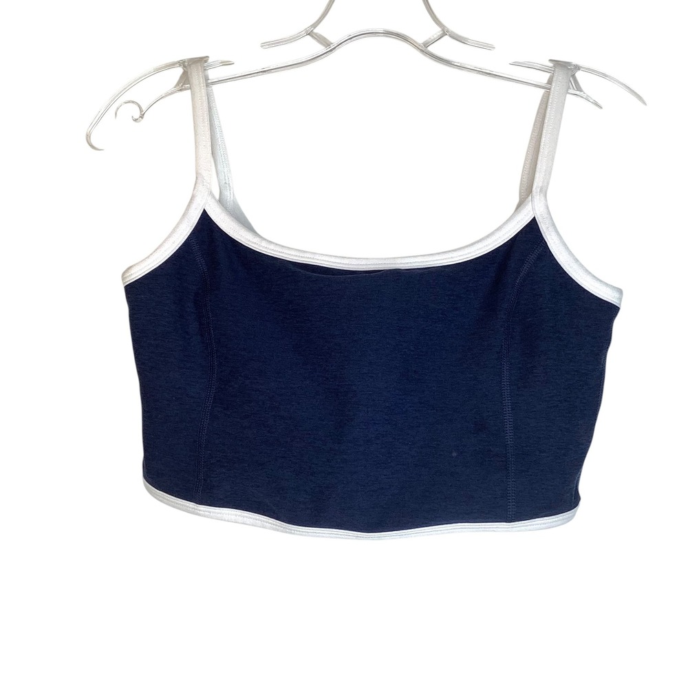 Beyond Yoga Navy White Set Crop Tank Medium & Leggings Small Gym Athleisure EUC - Picture 12 of 16